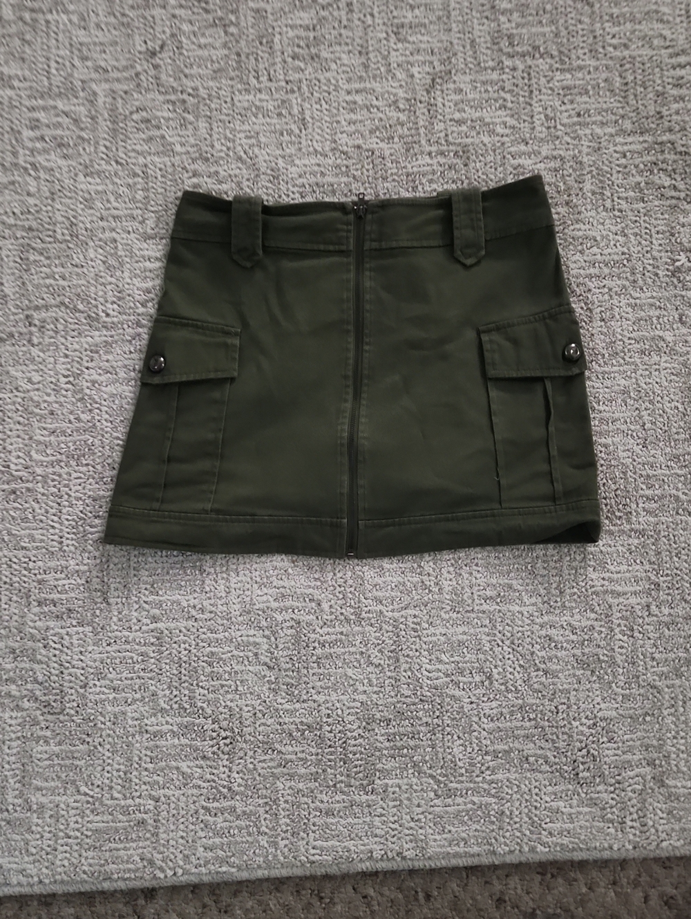 Olive Green Utility Mini Skirt